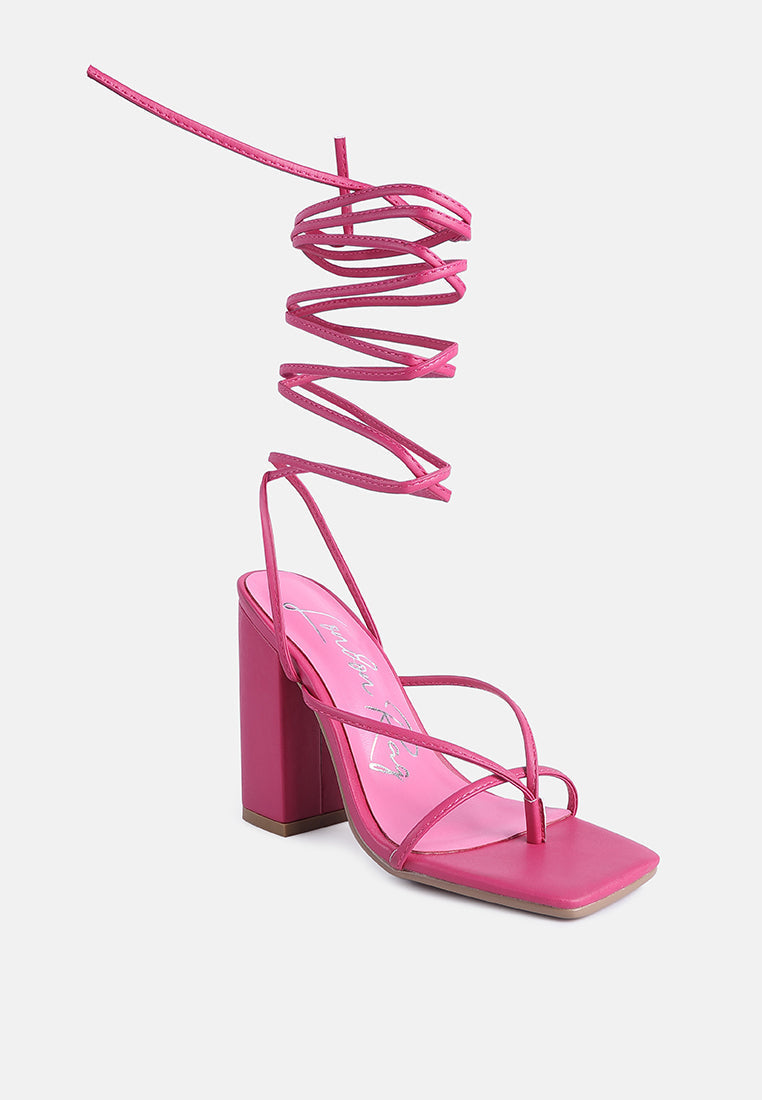 Pole Dance Lace Up Block Heel Sandals - Glamourous Grace