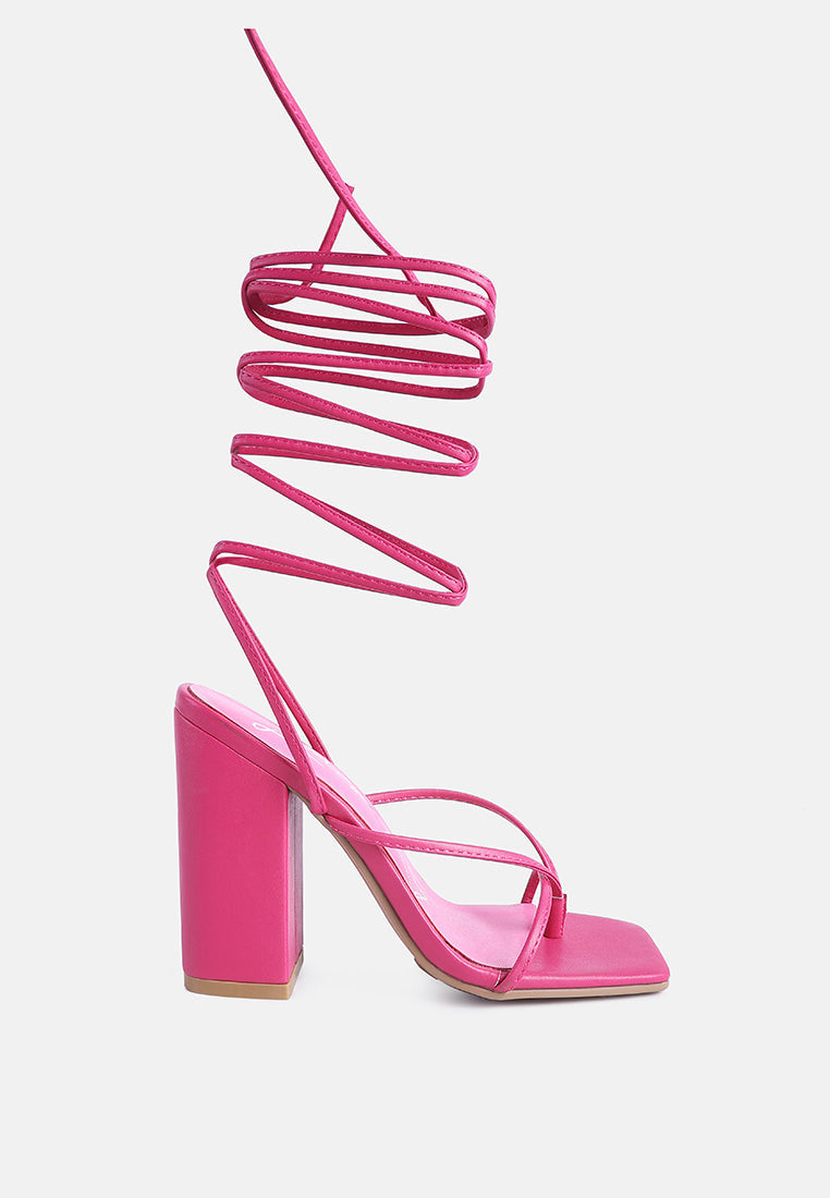 Pole Dance Lace Up Block Heel Sandals - Glamourous Grace
