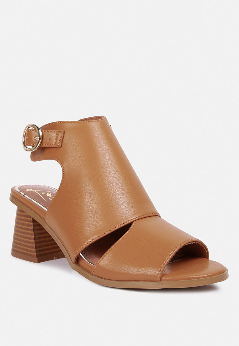 Polessi Pin Buckle Ankle Mules - Glamourous Grace