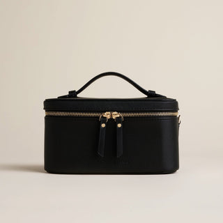 Jetsetter Train Case - Black - Luxury Travel Makeup Case