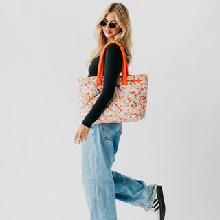 Presley Puffer Quilted Tote Bag With Pouch