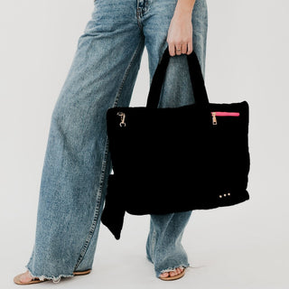 Presley Puffer Quilted Tote Bag With Pouch