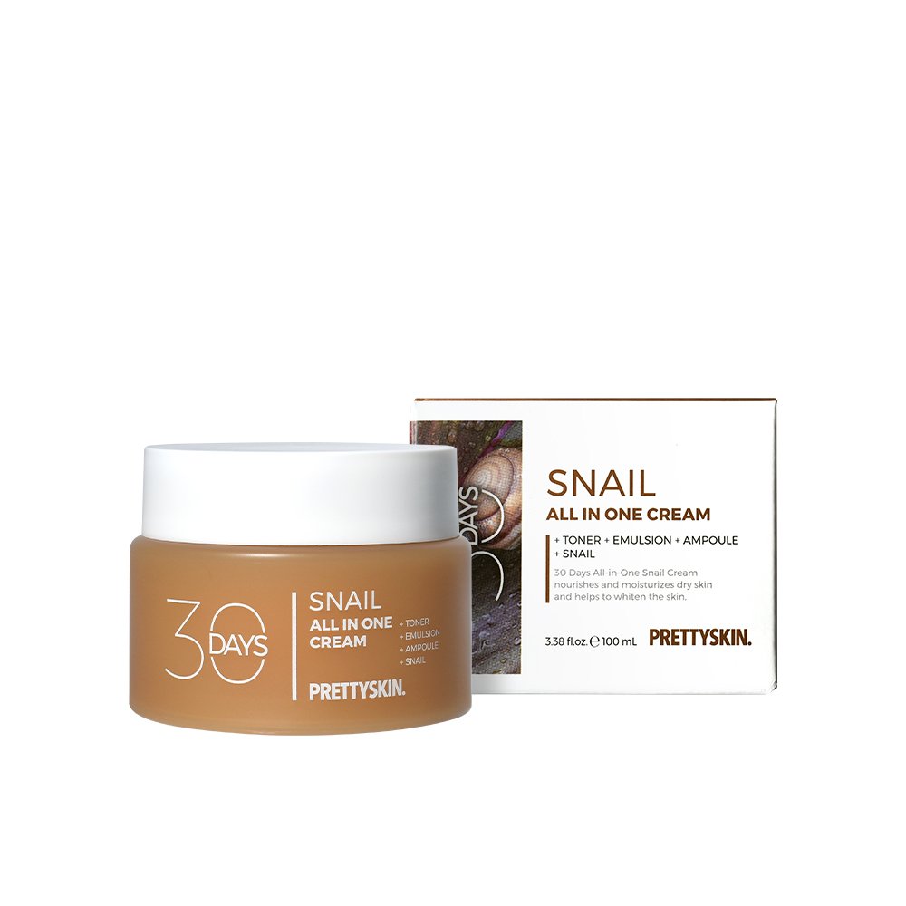 PRETTYSKIN 30 Days All-in-One Snail Cream 100ml - Glamourous Grace