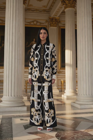 Video for Black & Gold Baroque Co-ord Set