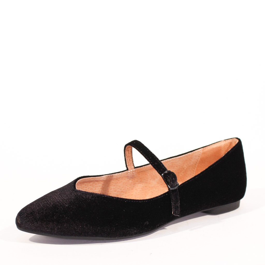 Prime Velvet Mary Jane Flats - Glamourous Grace