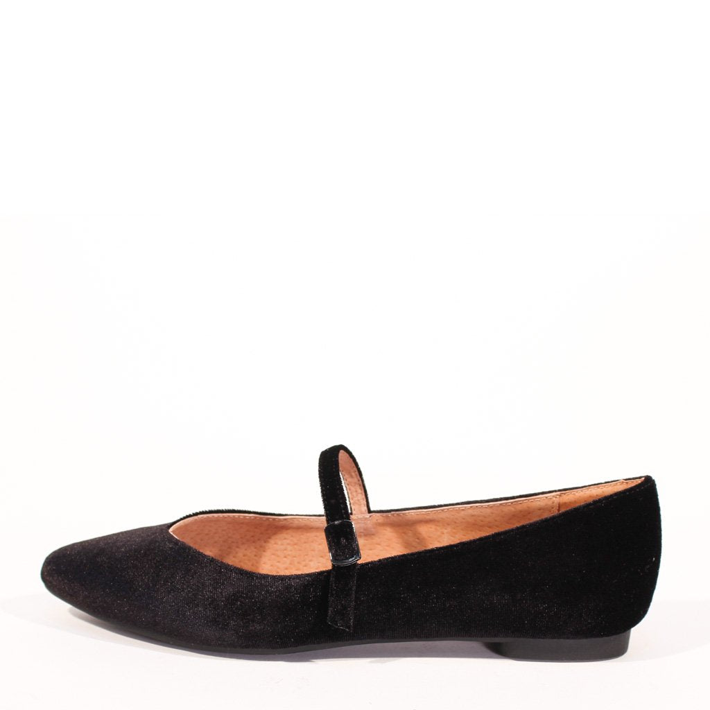 Prime Velvet Mary Jane Flats - Glamourous Grace