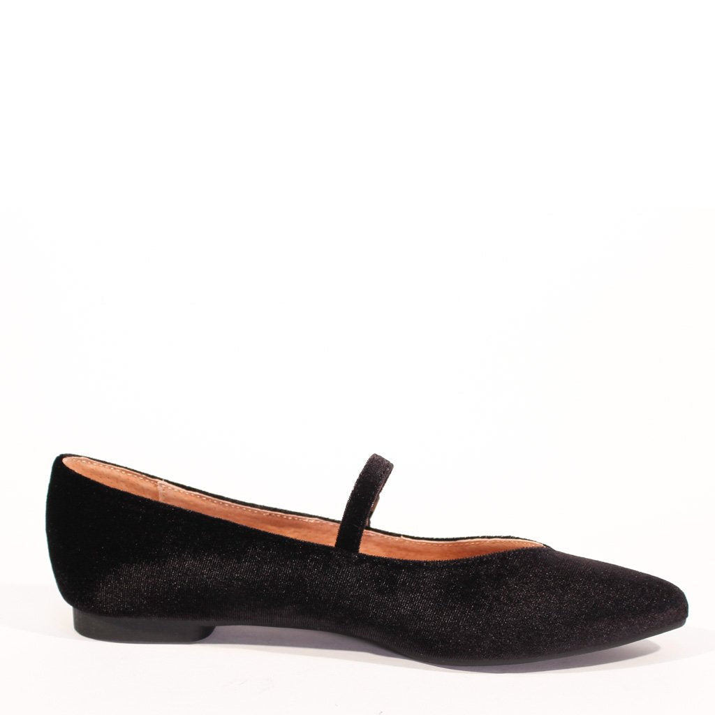 Prime Velvet Mary Jane Flats - Glamourous Grace