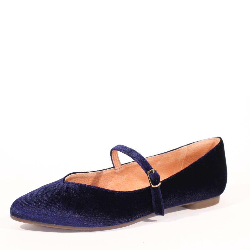 Prime Velvet Mary Jane Flats - Glamourous Grace