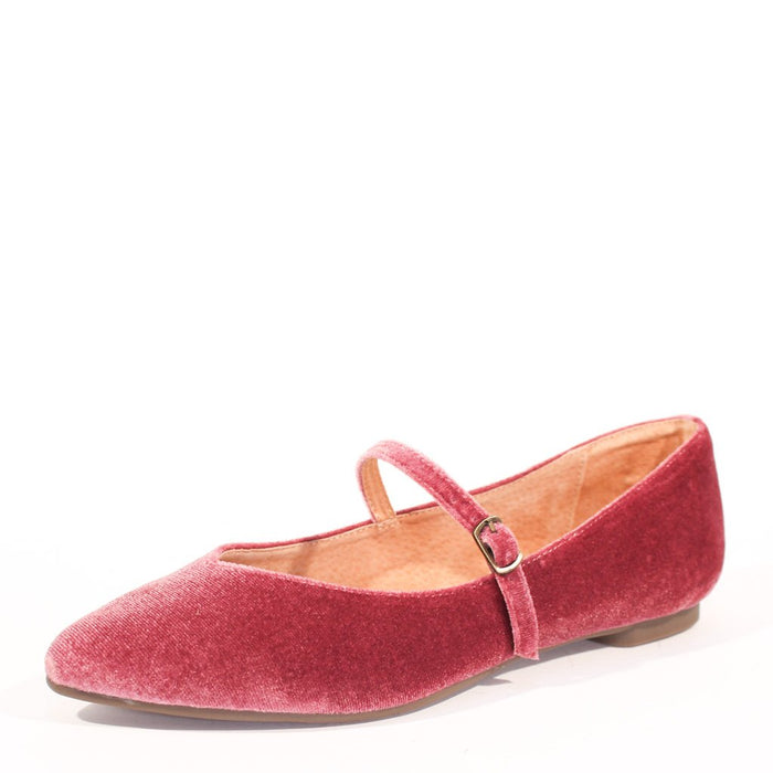 Prime Velvet Mary Jane Flats - Glamourous Grace