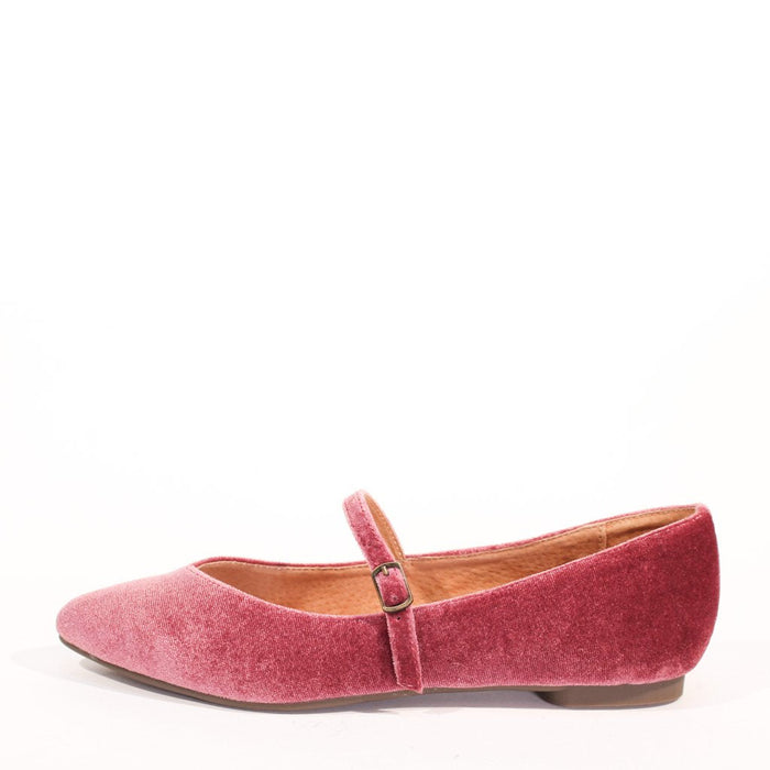 Prime Velvet Mary Jane Flats - Glamourous Grace