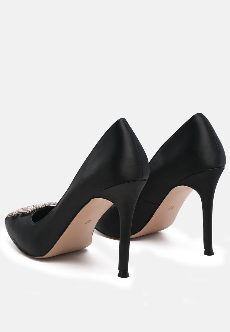 Prisca High Heel Brooch Detail Pumps - Glamourous Grace