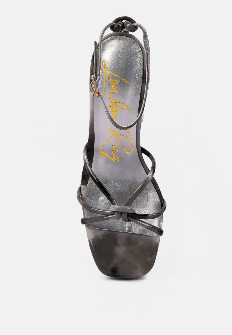 Prisma Tie-Dye High Platform Heeled Sandals - Glamourous Grace