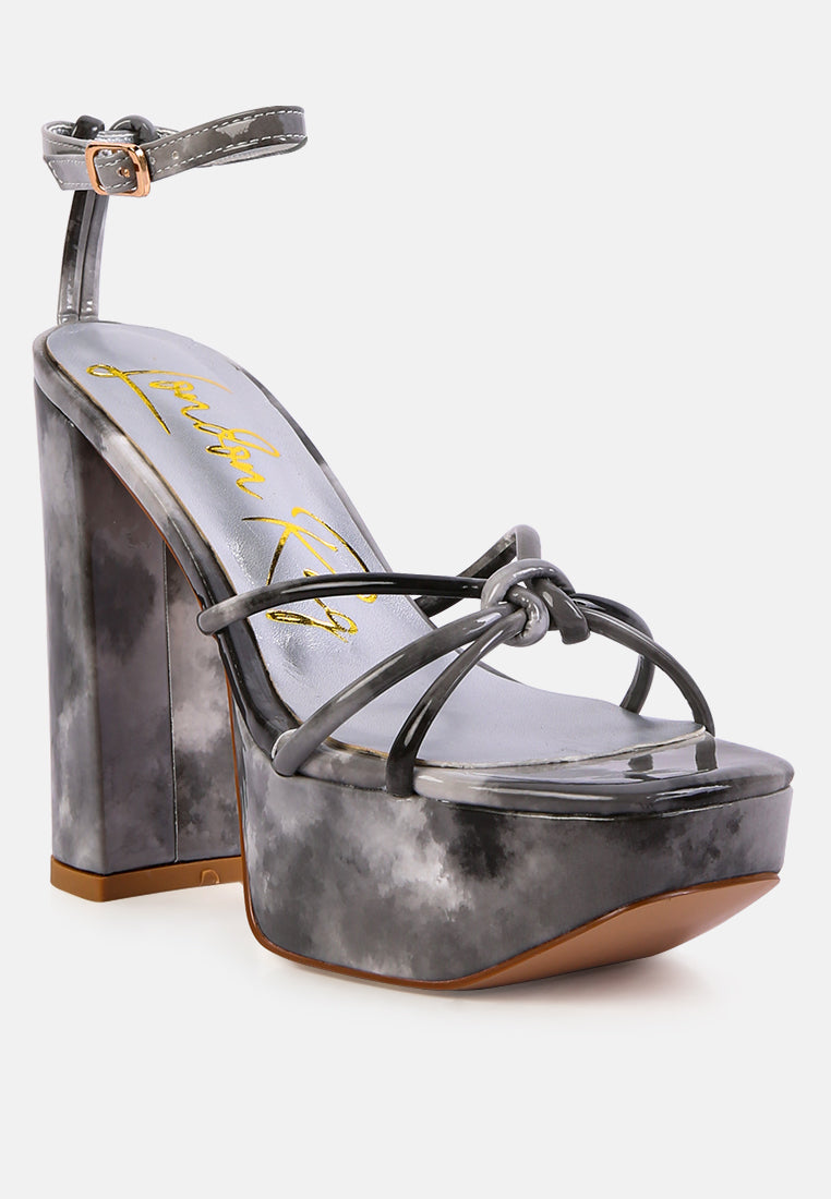 Prisma Tie-Dye High Platform Heeled Sandals - Glamourous Grace
