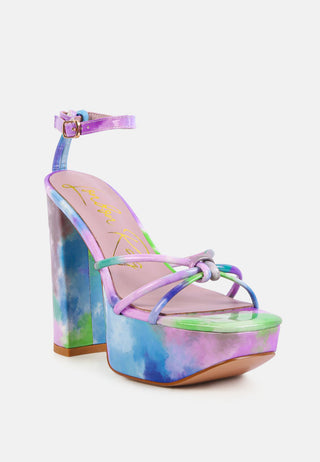 Prisma Tie-Dye High Platform Heeled Sandals
