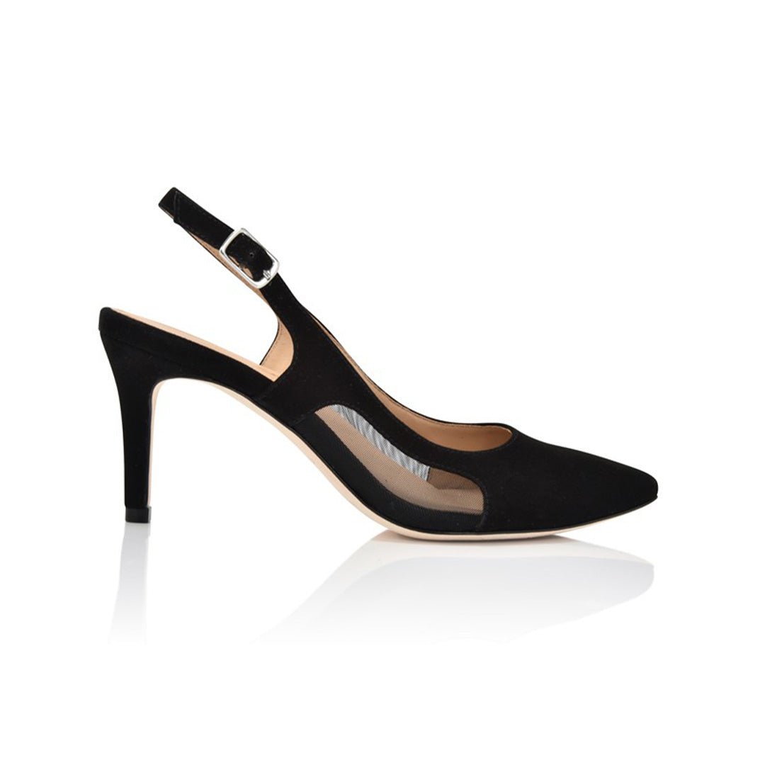 Dance Black Kid Suede/Black Mesh - Glamourous Grace