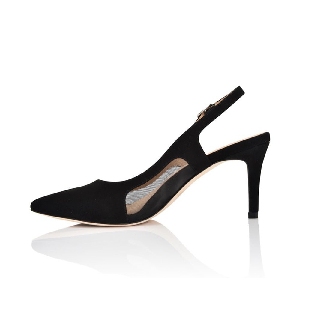 Dance Black Kid Suede/Black Mesh - Glamourous Grace
