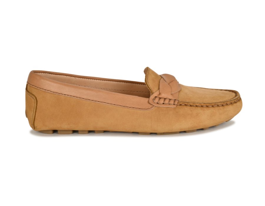 PIPER Leather Driving Loafer Camel - Glamourous Grace