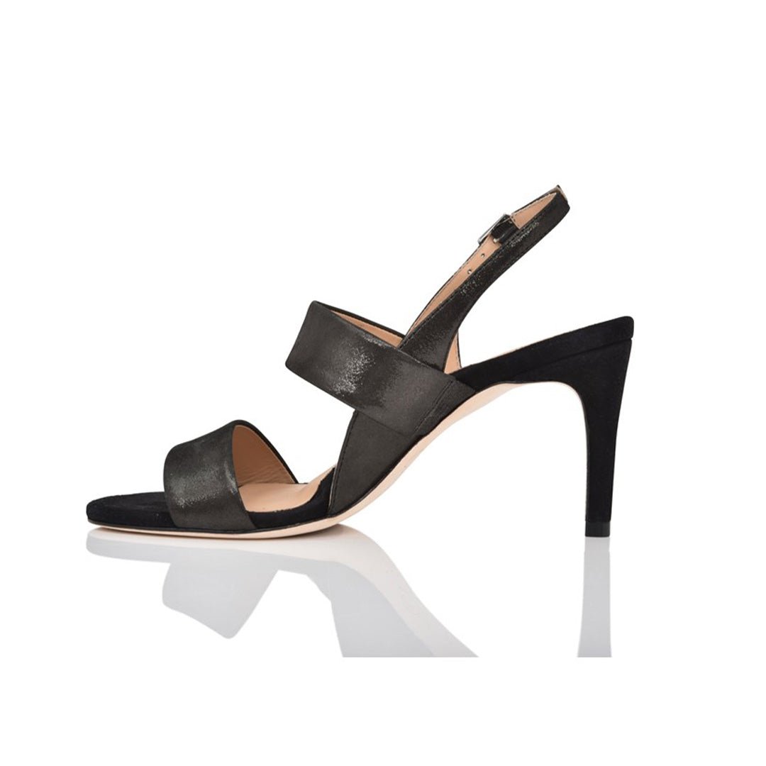 Fortune Black Shimmer Suede - Glamourous Grace