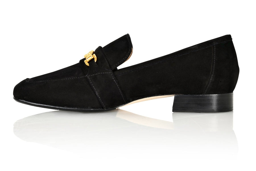 Adonis Black Nubuck Leather Loafer - Glamourous Grace