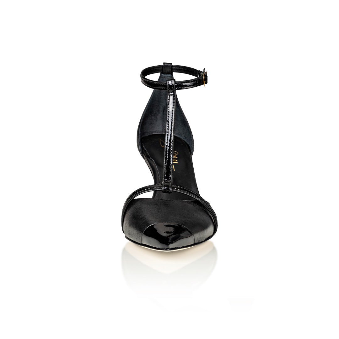 Desiree Black Nappa / Black Patent - Glamourous Grace