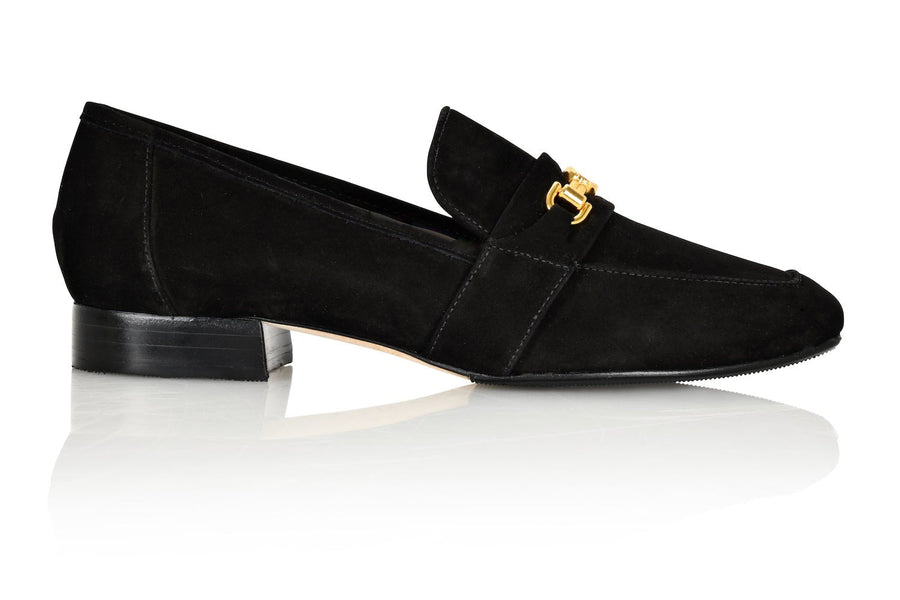 Adonis Black Nubuck Leather Loafer - Glamourous Grace