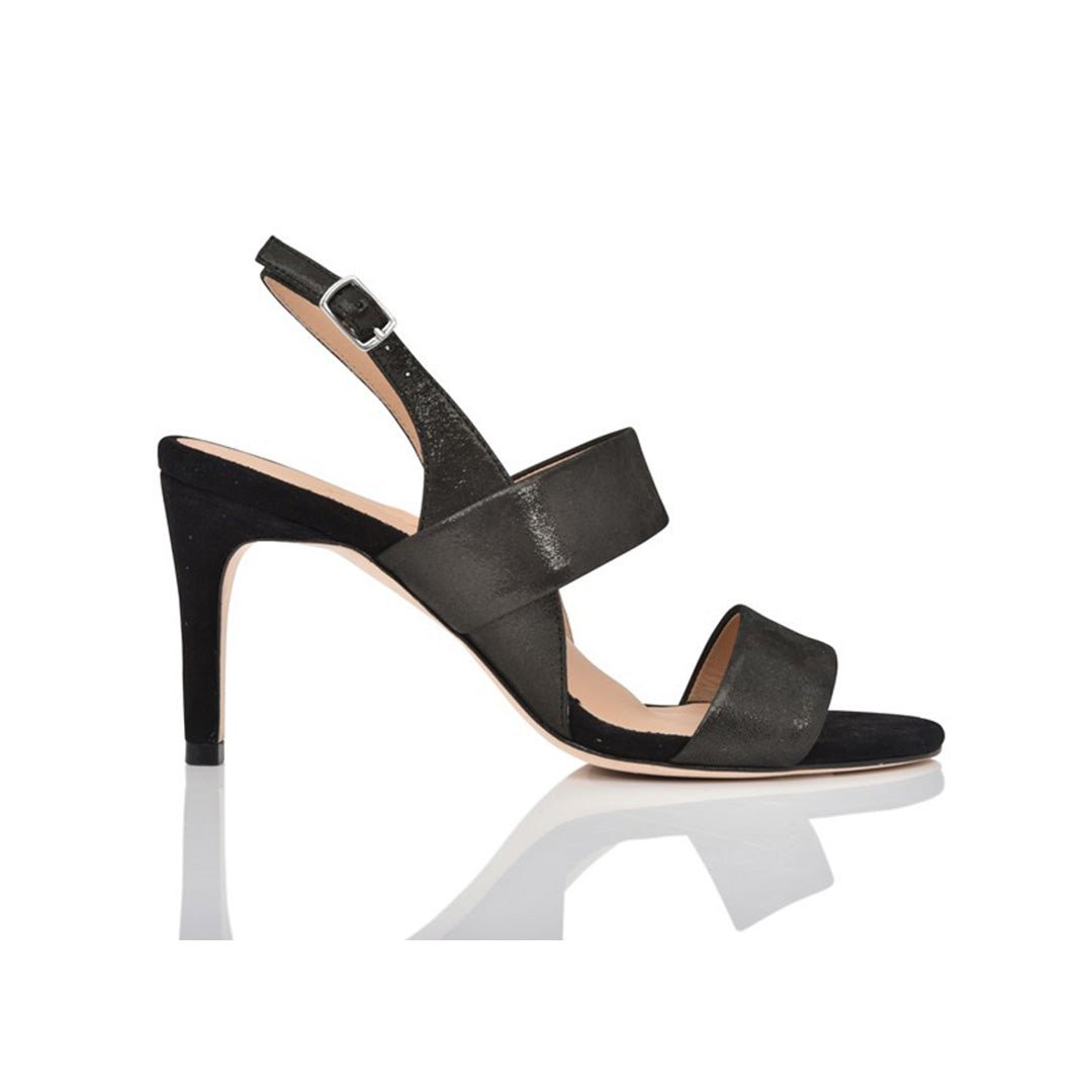 Fortune Black Shimmer Suede - Glamourous Grace