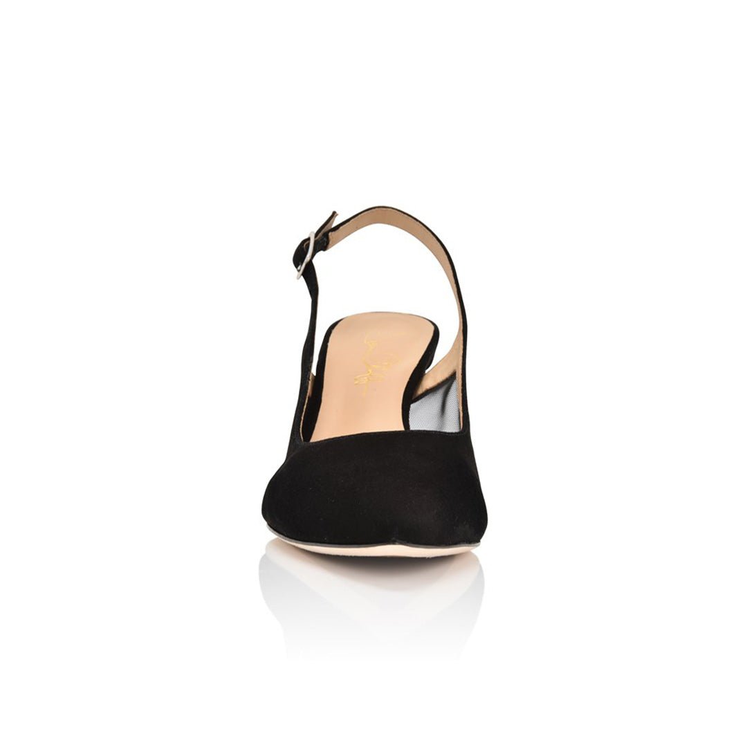 Dance Black Kid Suede/Black Mesh - Glamourous Grace