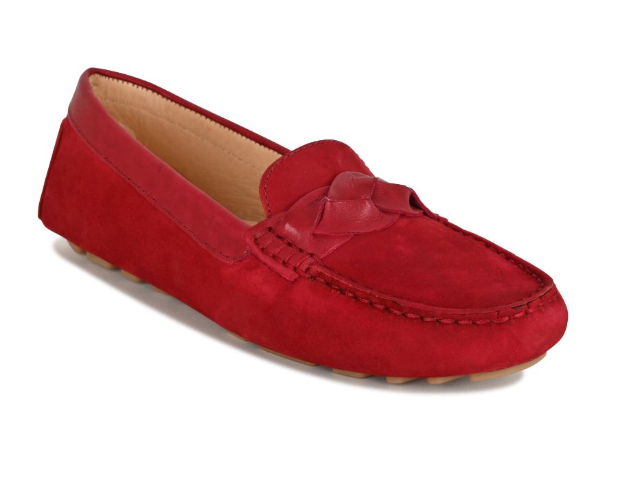 PIPER Leather Driving Loafer Bordeaux - Glamourous Grace