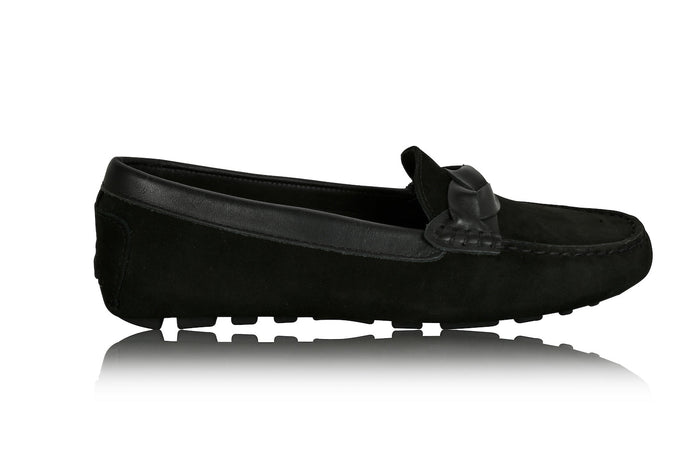 PIPER Leather Driving Loafer Black - Glamourous Grace