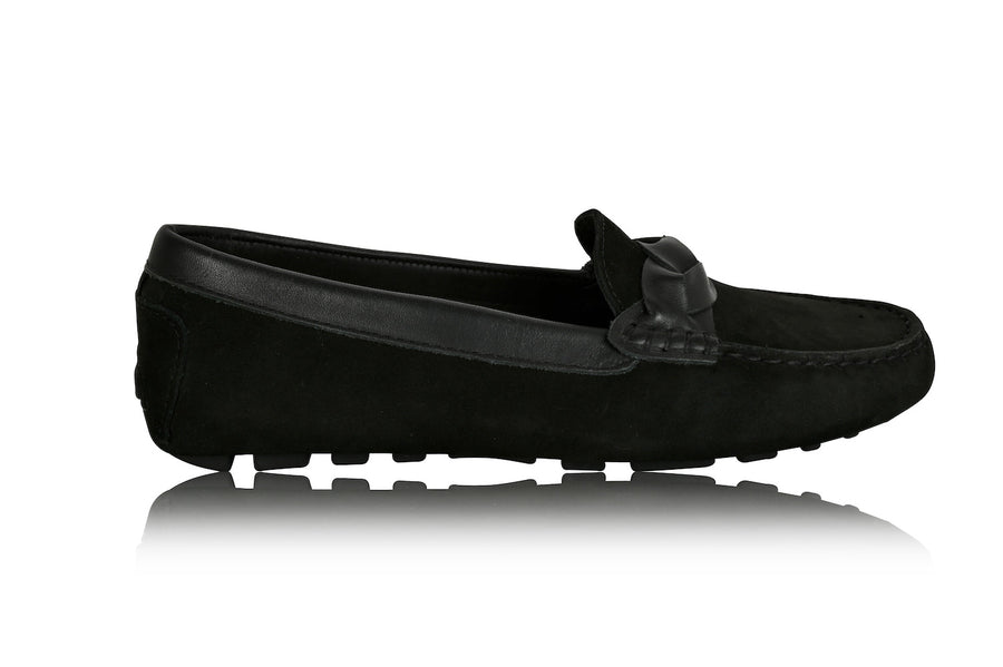 PIPER Leather Driving Loafer Black - Glamourous Grace