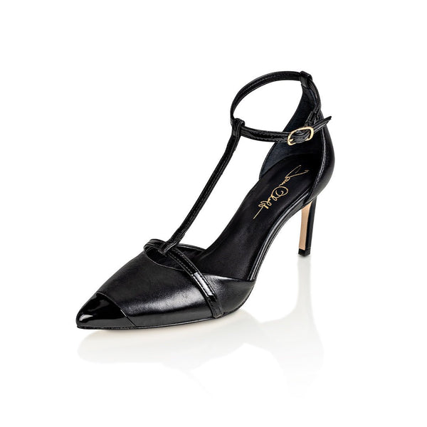 Desiree Black Nappa / Black Patent - Glamourous Grace