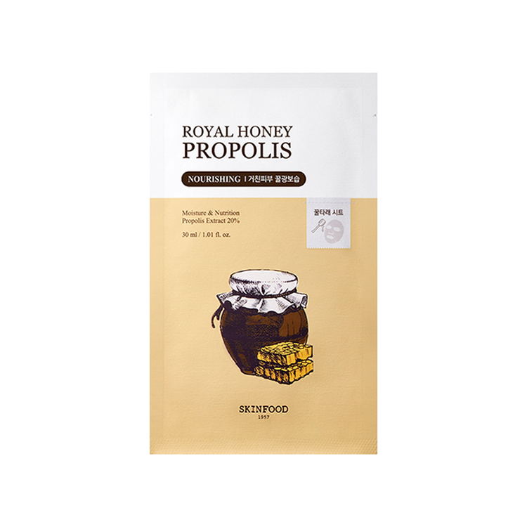 SKINFOOD Royal Honey Propolis Mask 30ml X 10ea - Glamourous Grace