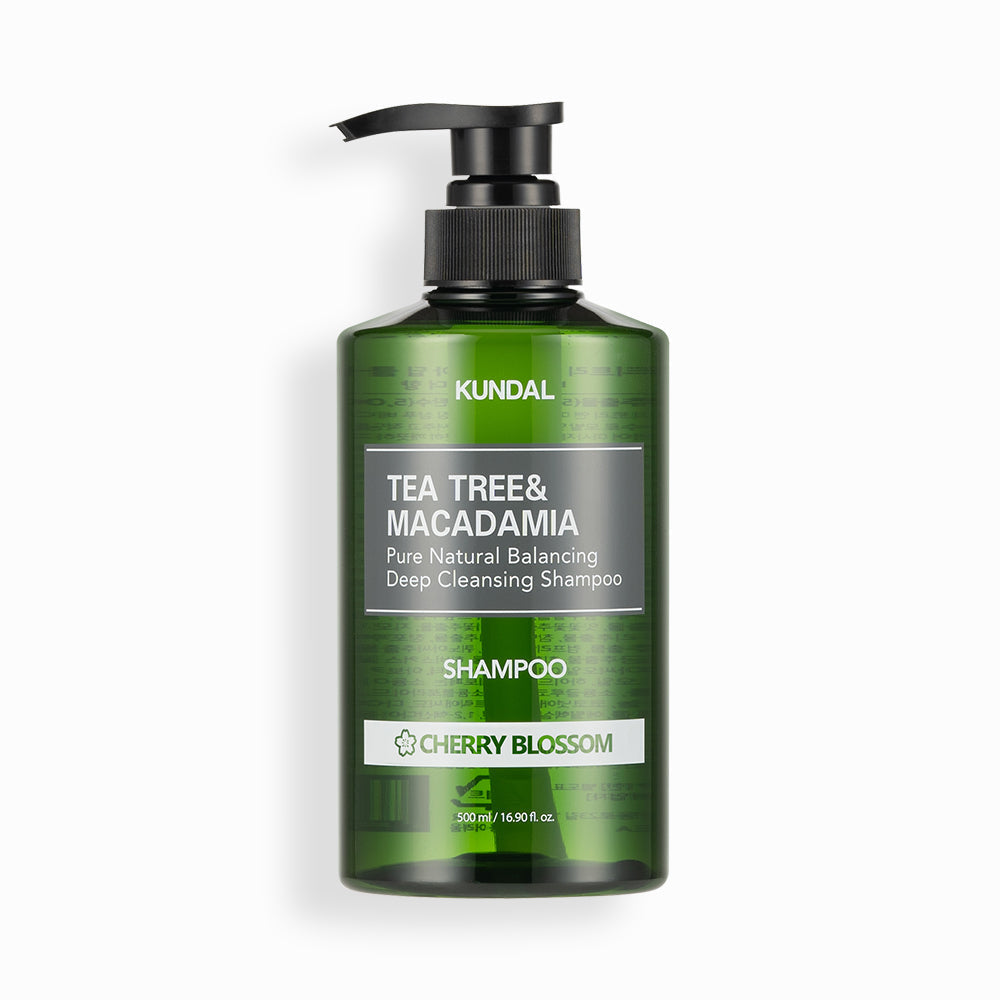 KUNDAL TEA TREE&MACADAMIA Pure Natural Balancing Deep Cleansing Shampoo 500ml #CHERRY BLOSSOM - Glamourous Grace