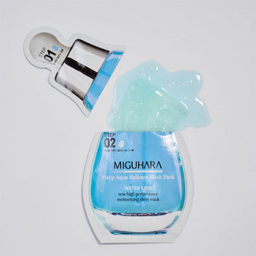 MIGUHARA 2 Step Aqua Balance Mask Pack (1.7ml + 25ml) x 1 sheet - Glamourous Grace