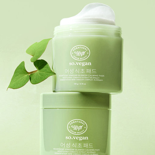 [so natural] So Vegan Heartleaf Vinegar Blemish Calming Pads 70pads 135g - Glamourous Grace