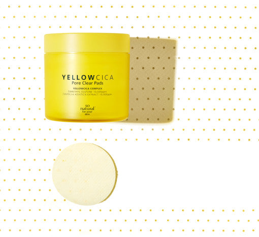 [so natural] Yellow Cica Pore Clear Pad 70ea 140ml - Glamourous Grace