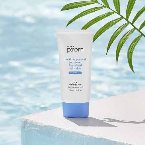 make p:rem UV Defense Me. Calming Sun Cream SPF 50+ PA++++ 50ml - Glamourous Grace