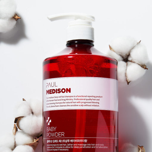 PAUL MEDISON Deep Red Fast Hair Loss Shampoo 1077ml #Baby Powder - Glamourous Grace