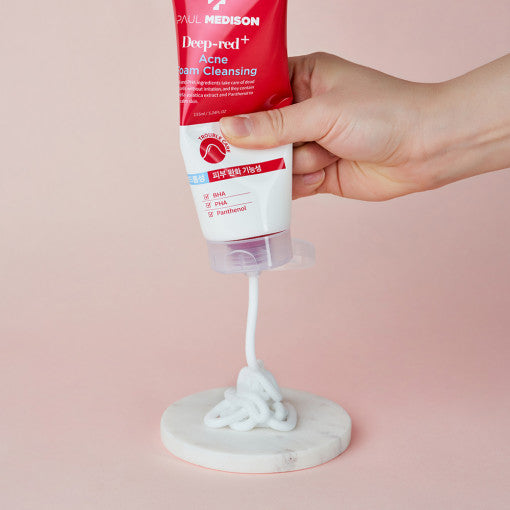 PAUL MEDISON Deep-red Acne Foam cleansing 155ml - Glamourous Grace