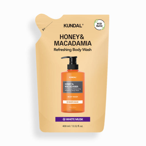 KUNDAL HONEY & MACADAMIA Refreshing Body Wash (Refill) 400ml #WHITE MUSK - Glamourous Grace