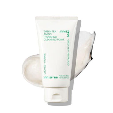 innisfree Green Tea Amino Hydrating Cleansing Foam 250g - Glamourous Grace