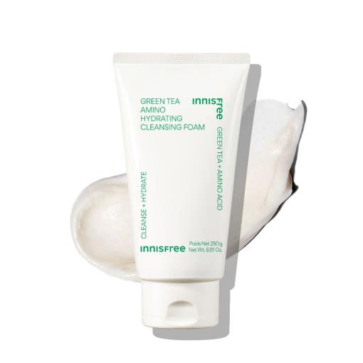 innisfree Green Tea Amino Hydrating Cleansing Foam 250g - Glamourous Grace