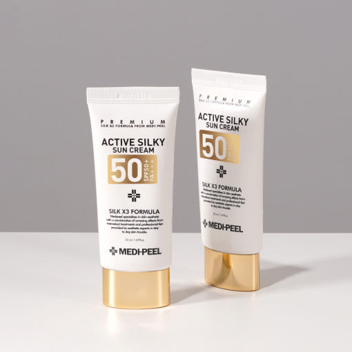 MEDIPEEL Active Silky Sun Cream SPF50+ PA+++ 50ml - Glamourous Grace
