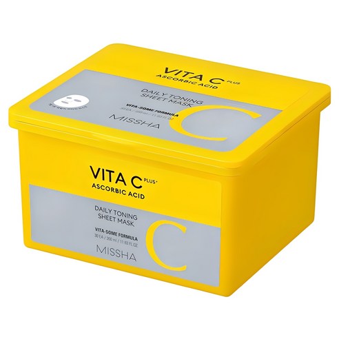 MISSHA Vita C Plus Daily Toning Sheet Mask 350ml/30sheets - Glamourous Grace