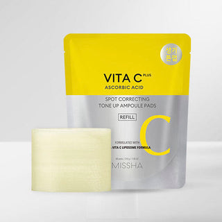 MISSHA Vita C Plus Spot Correcting Tone Up Ampoule Pads 210g/80pads (Refill)