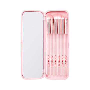 CORINGCO Pink Pocket Eye Brush Set 6P