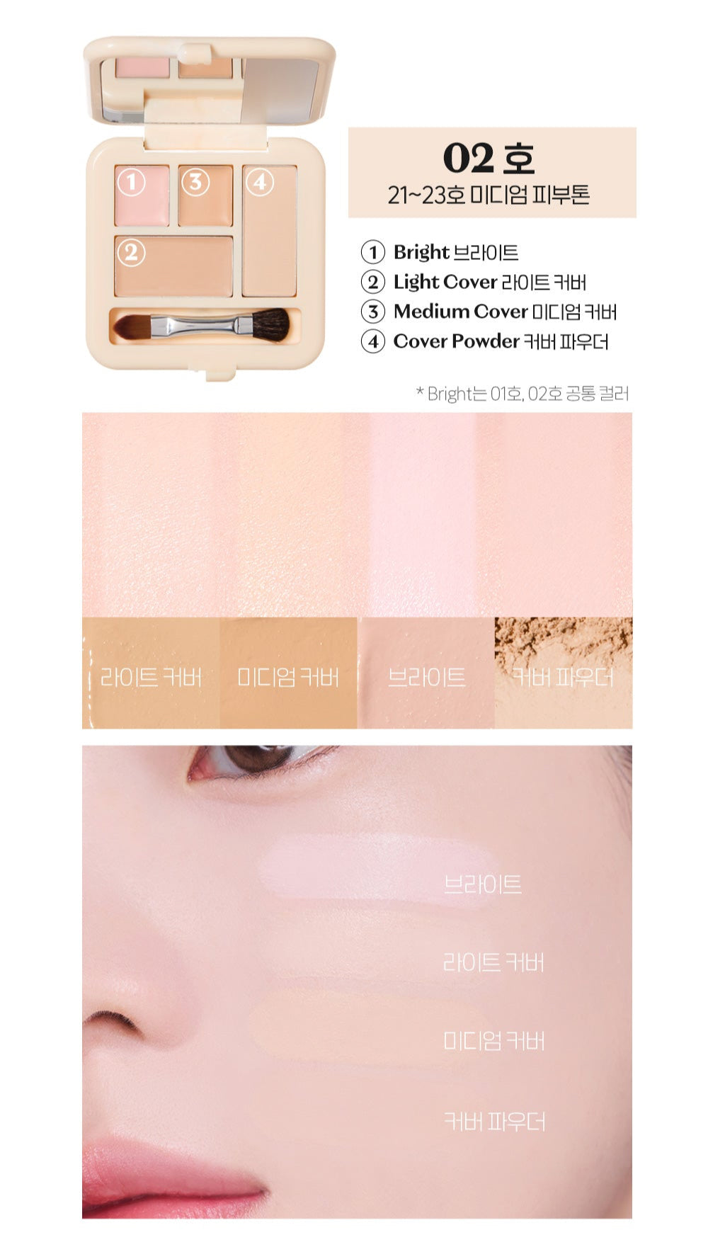 ETUDE Double Lasting Artist Concealer Palette 5.3g - Glamourous Grace