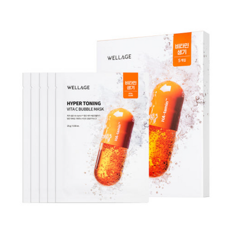 WELLAGE Hyper Toning Vita C Bubble Mask 25g X 5ea - Glamourous Grace