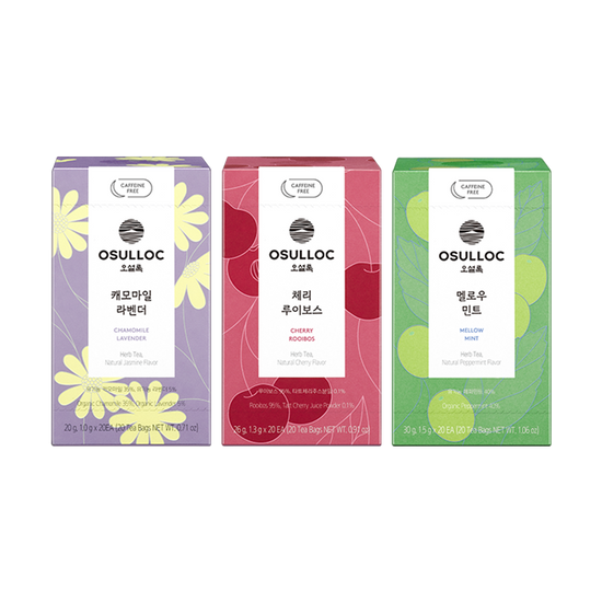 OSULLOC Herbal Tea Life Set (60 count, 3 flavors X 20ea)