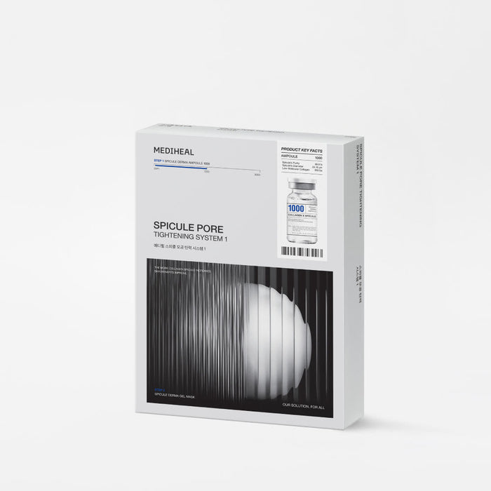 MEDIHEAL Spicule Pore Tightening System 1 (Ampoule 2ml & Collagen 29g) Gel Mask 10ea - Glamourous Grace